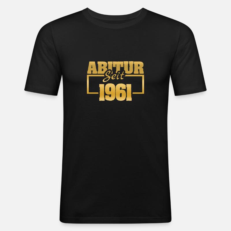 Abiturient 1961 - Männer Slim Fit T-Shirt - Schwarz