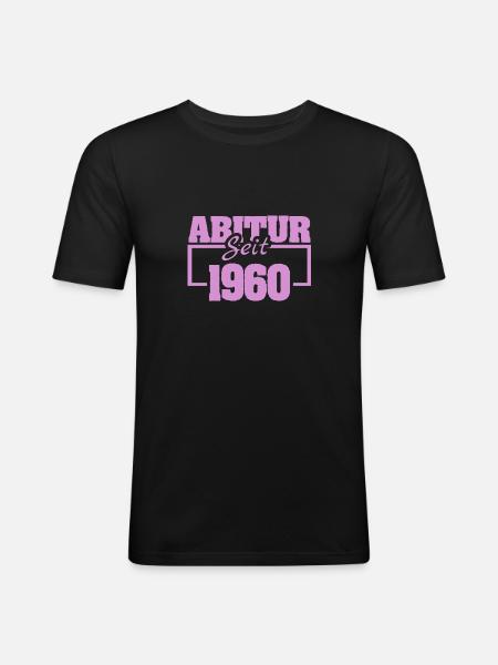 1960 - Männer Slim Fit T-Shirt - Schwarz