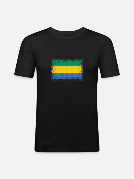 Gift for Gabon - Men's Slim Fit T-Shirt - black