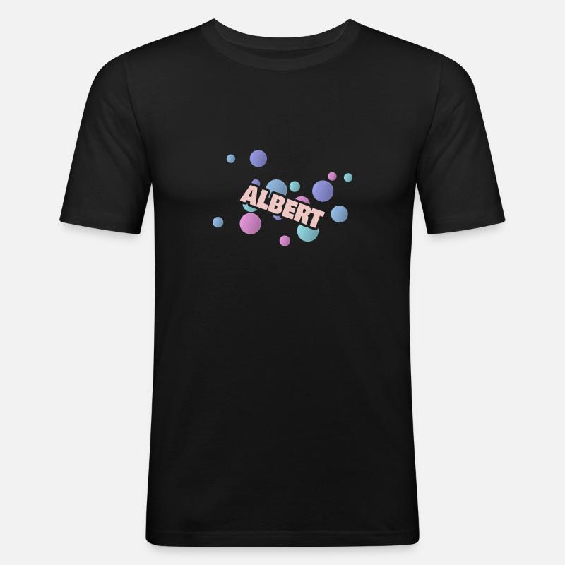 Albert Albert - Männer Slim Fit T-Shirt - Schwarz