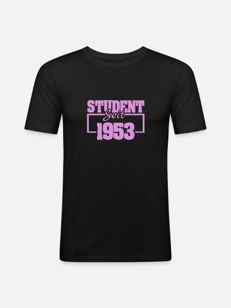 Student 1953 - Männer Slim Fit T-Shirt - Schwarz