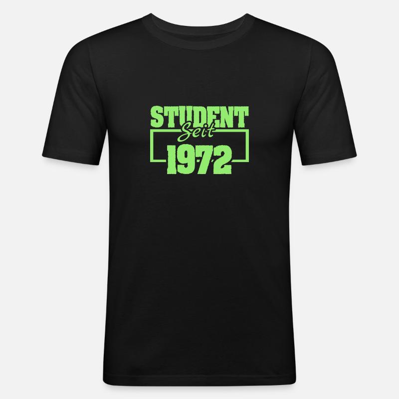 Student 1972 - Männer Slim Fit T-Shirt - Schwarz