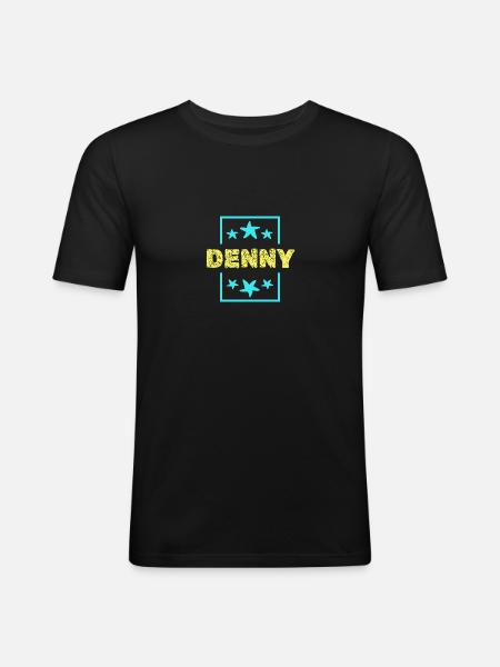 Denny Denny - Men's Slim Fit T-Shirt - black