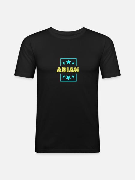 Arian Arian - Men's Slim Fit T-Shirt - black