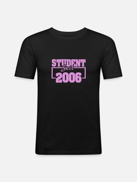 Student 2006 - Männer Slim Fit T-Shirt - Schwarz