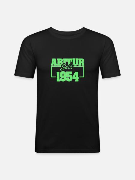 High school graduate 1954 - Men's Slim Fit T-Shirt - black