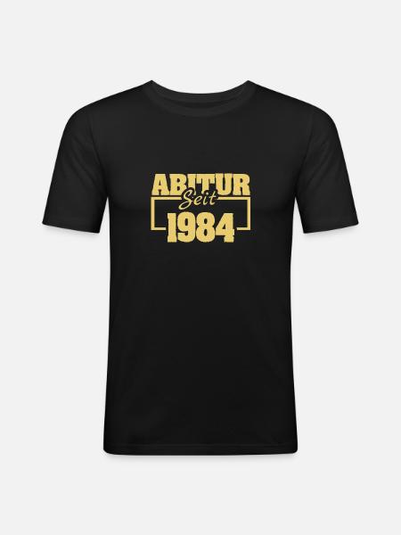 Abitur 1984 - Men's Slim Fit T-Shirt - black