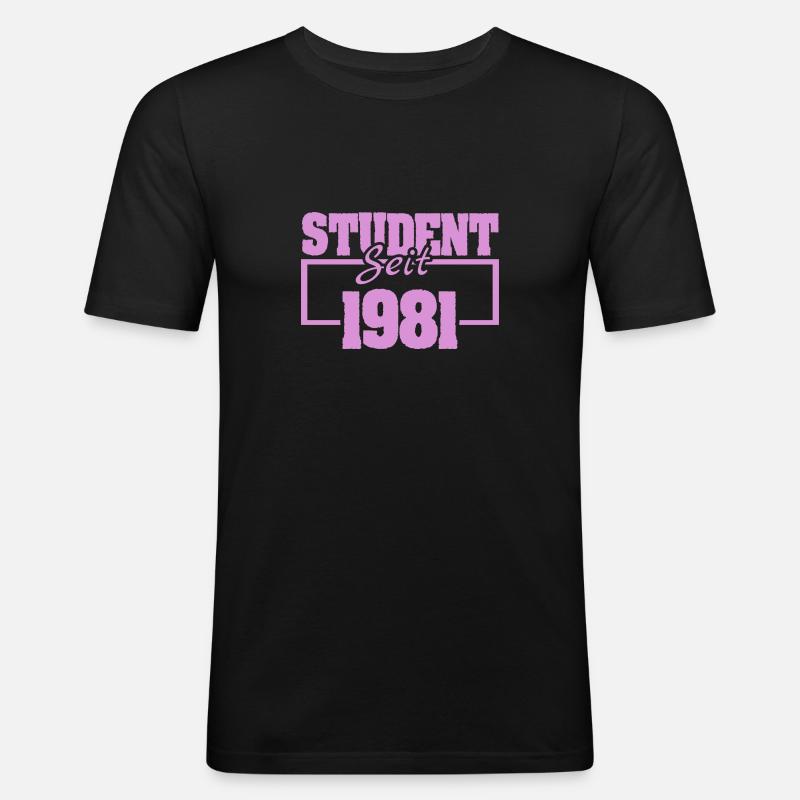 1981 - Männer Slim Fit T-Shirt - Schwarz