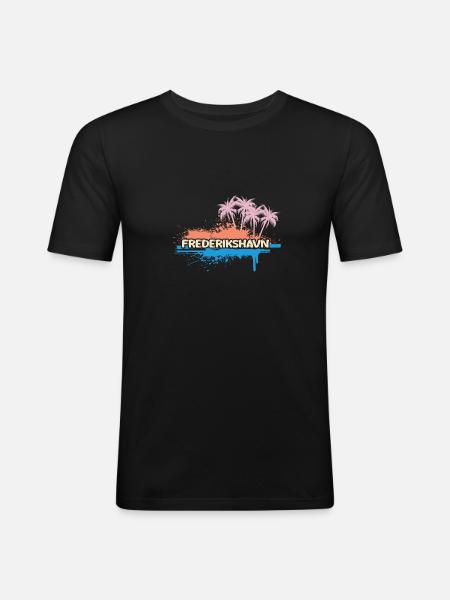 Holidays Frederikshavn - Men's Slim Fit T-Shirt - black