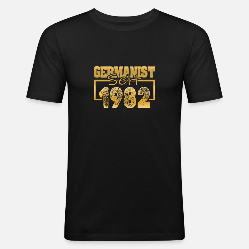 1982 - Männer Slim Fit T-Shirt - Schwarz