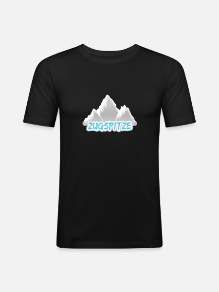 Mount Zugspitze - Men's Slim Fit T-Shirt - black