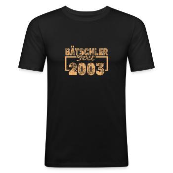Single 2003 - Men's Slim Fit T-Shirt - black - Front - Nik (191cm)