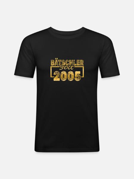 2005 - Männer Slim Fit T-Shirt - Schwarz