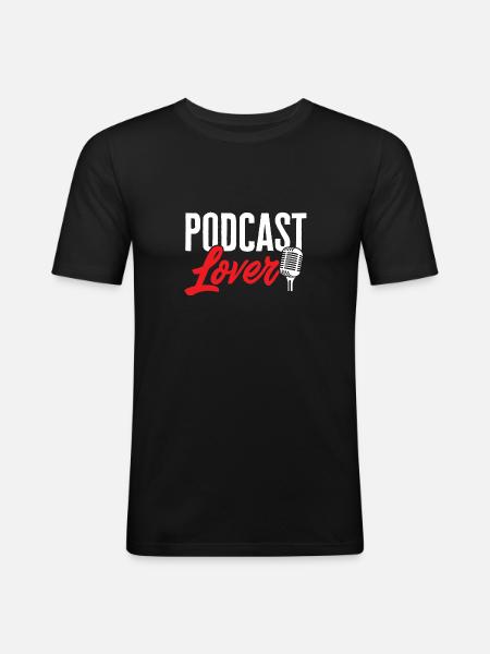 Podcaster Podcast - Men's Slim Fit T-Shirt - black
