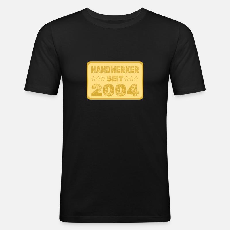 seit 2004 - Männer Slim Fit T-Shirt - Schwarz