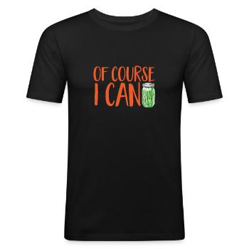 Einmachen Einkochen Lebensmitteln Konservieren - Männer Slim Fit T-Shirt - Schwarz - Vorne - Nik (191cm)