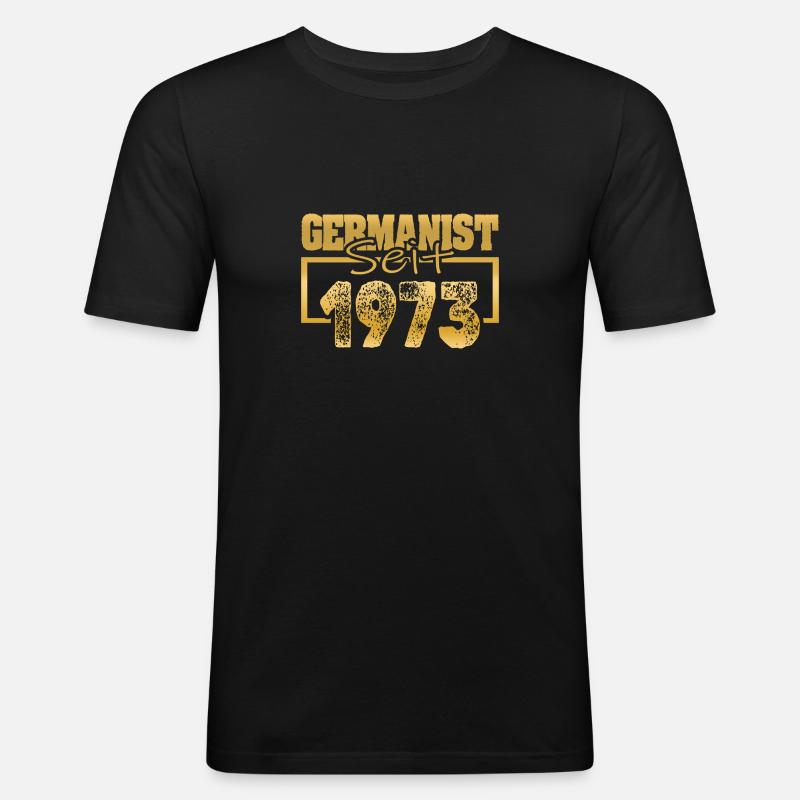 1973 - Männer Slim Fit T-Shirt - Schwarz