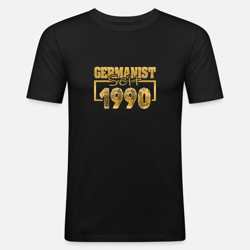 Studium 1990 - Männer Slim Fit T-Shirt - Schwarz
