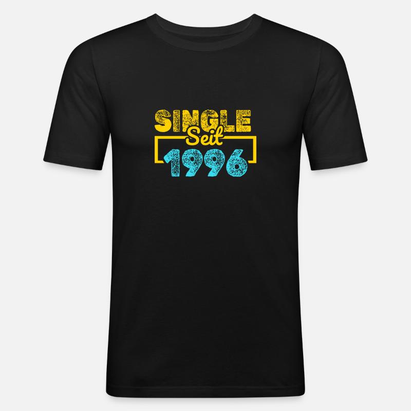 Single 1996 - Männer Slim Fit T-Shirt - Schwarz