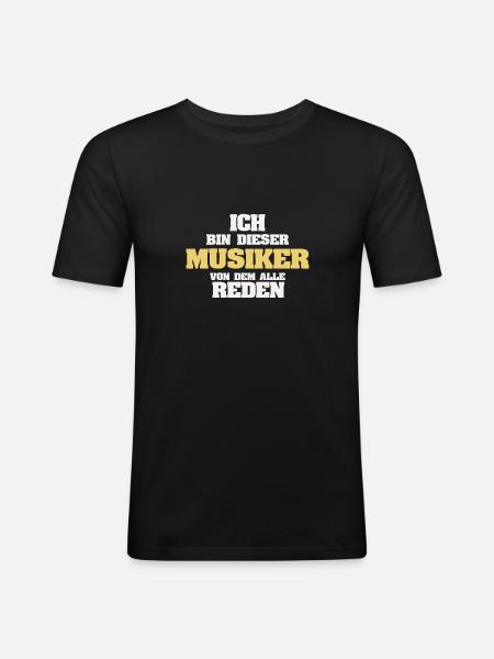 Gift for Musicians - Men's Slim Fit T-Shirt - black