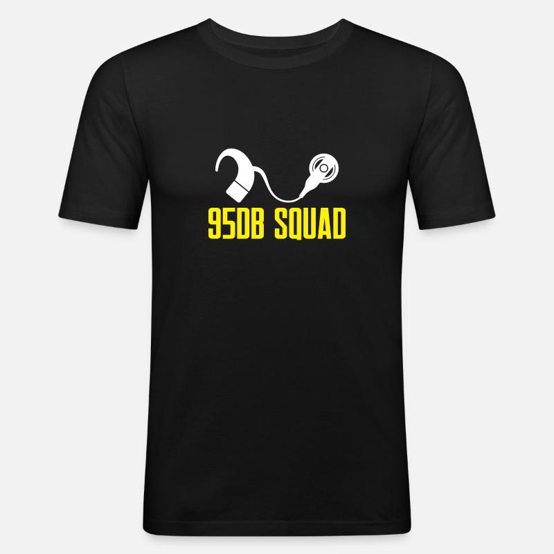950DB Squad | Deaf Pride - Männer Slim Fit T-Shirt - Schwarz