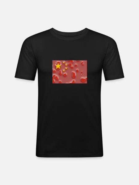 Chinese China Country - Men's Slim Fit T-Shirt - black
