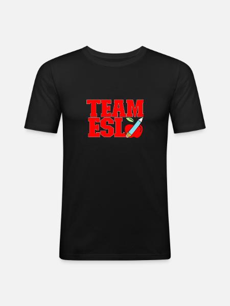 Lehrkraft Englisch Zweitsprache Fremdsprache - Männer Slim Fit T-Shirt - Schwarz