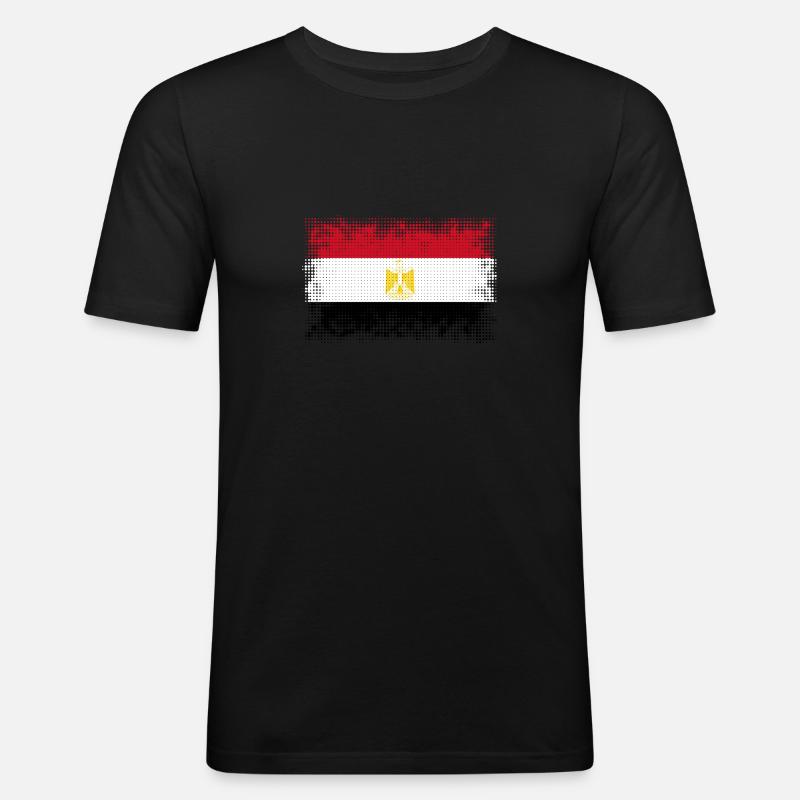 Ägypten - Männer Slim Fit T-Shirt - Schwarz