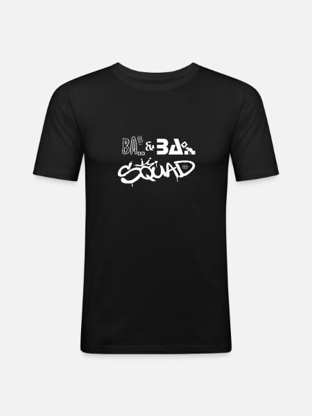 Ba & Ba Squad Graffiti Motiv - Männer Slim Fit T-Shirt - Schwarz