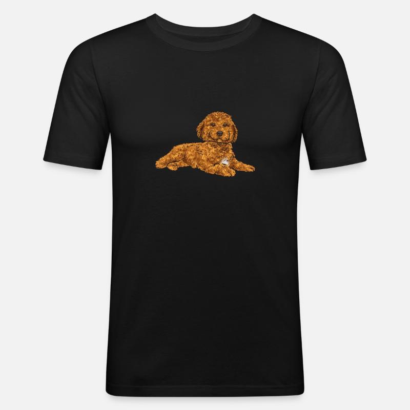 Cavapoo Capoodle Cavoodle Dog Gift - Men's Slim Fit T-Shirt - black