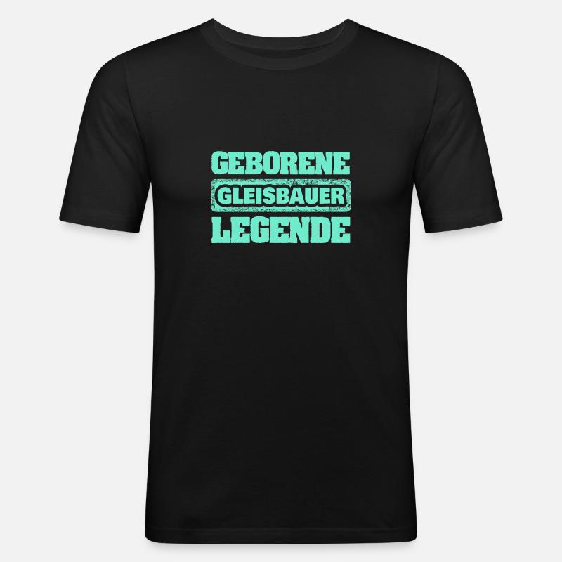 Beruf Gleisbauer - Männer Slim Fit T-Shirt - Schwarz