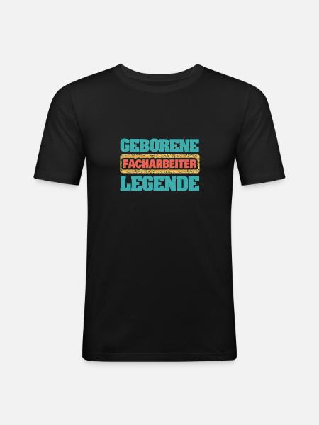 Geschenk für Facharbeiter - Männer Slim Fit T-Shirt - Schwarz