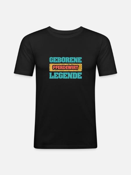 Pferdewirt als Beruf - Männer Slim Fit T-Shirt - Schwarz
