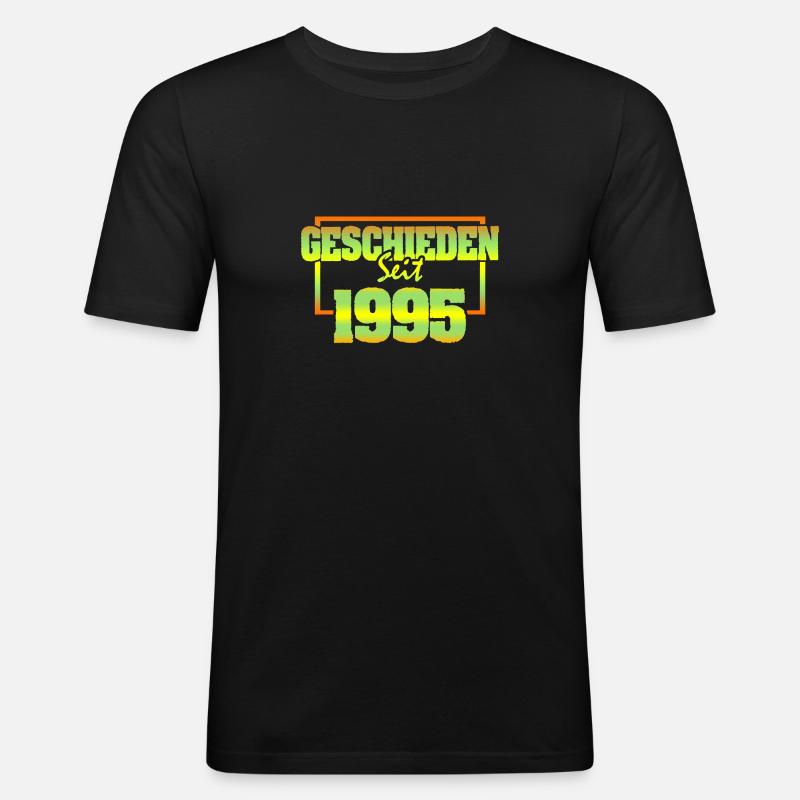 Ehefrau 1995 - Männer Slim Fit T-Shirt - Schwarz