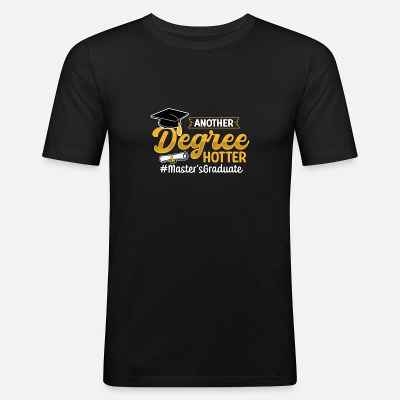Master's Degree Studium Master Abschluss - Männer Slim Fit T-Shirt - Schwarz