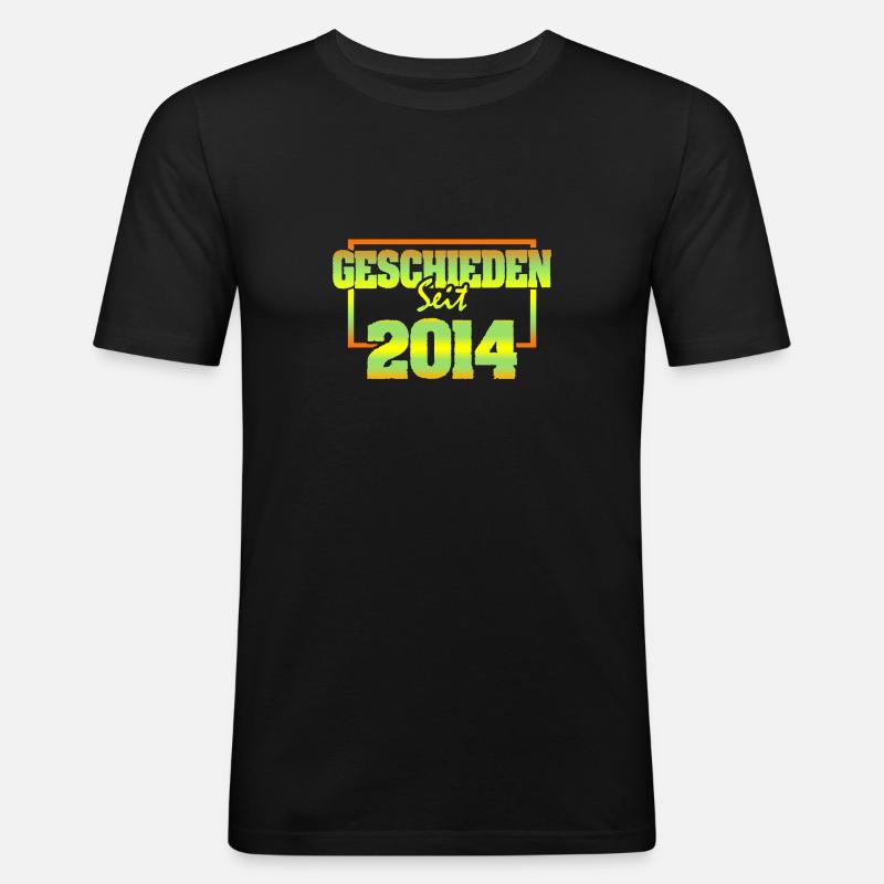 Ehefrau 2014 - Männer Slim Fit T-Shirt - Schwarz