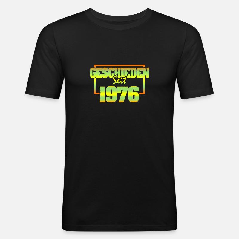 Ehemann 1976 - Männer Slim Fit T-Shirt - Schwarz