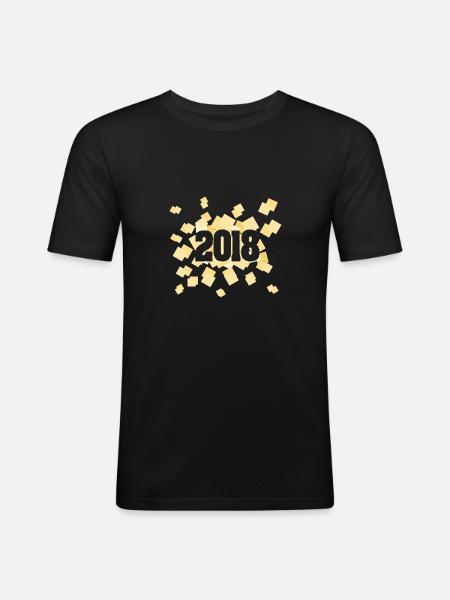 Born in 2018 - Men's Slim Fit T-Shirt - black