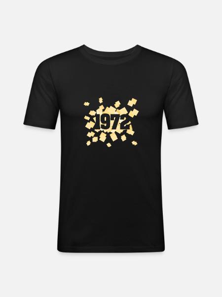 Born in 1972 - Men's Slim Fit T-Shirt - black