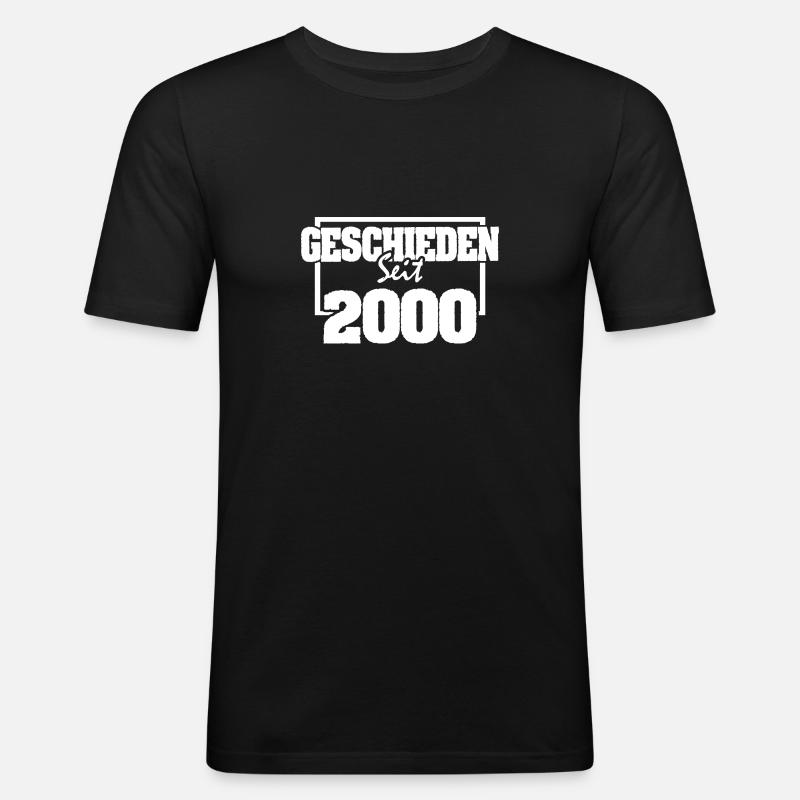 Ehefrau 2000 - Männer Slim Fit T-Shirt - Schwarz