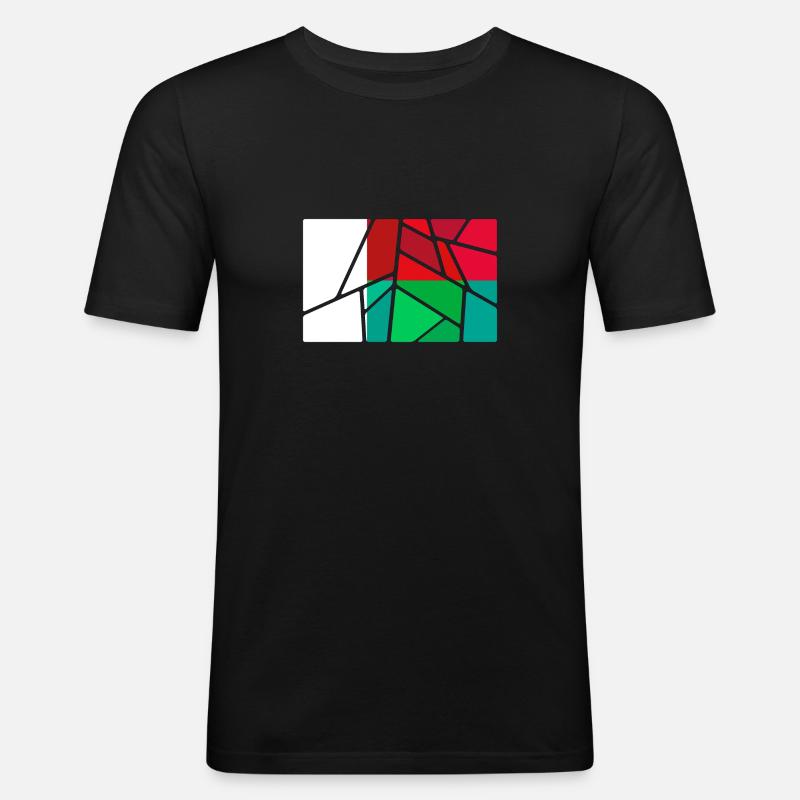 Madagaskar - Männer Slim Fit T-Shirt - Schwarz