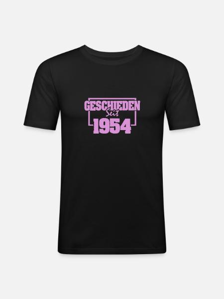 1954 - Männer Slim Fit T-Shirt - Schwarz