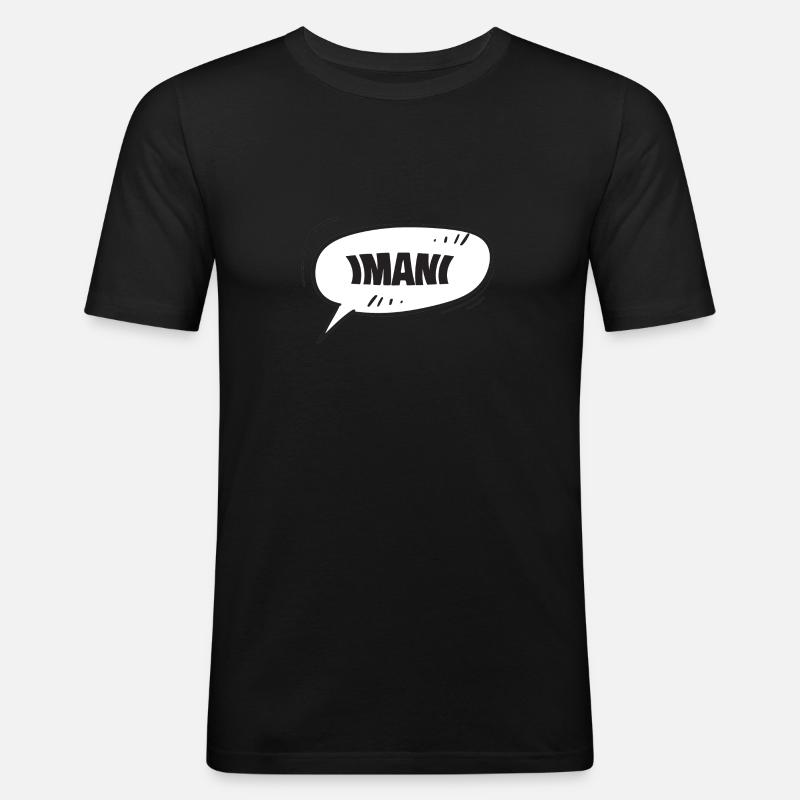 Imani - Männer Slim Fit T-Shirt - Schwarz