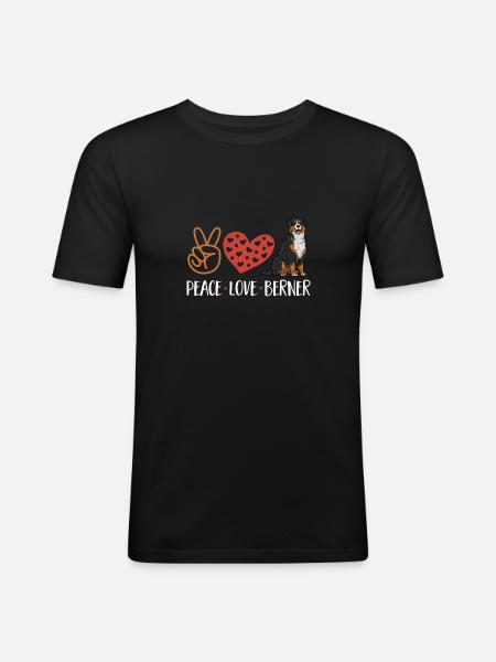 Bouvier bernois - T-shirt près du corps Homme - noir