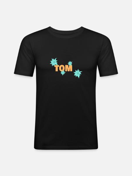 First name Tom - Men's Slim Fit T-Shirt - black