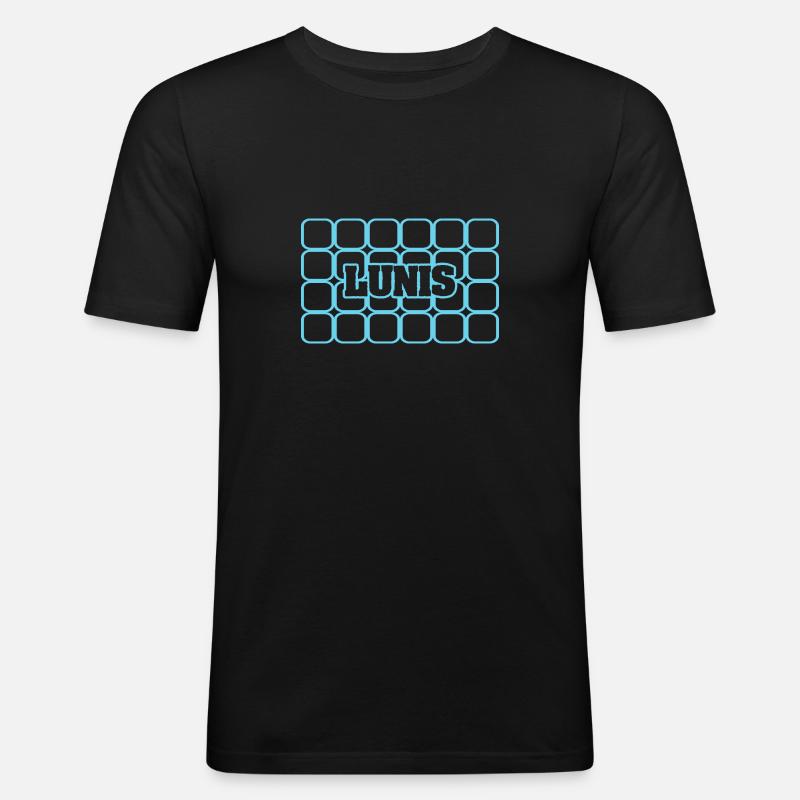 Lunis - Männer Slim Fit T-Shirt - Schwarz