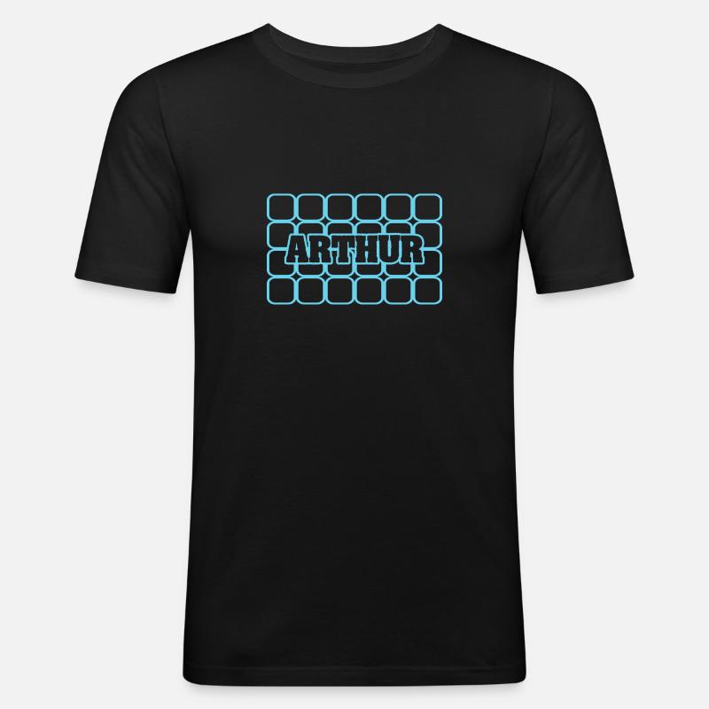 Arthur - Männer Slim Fit T-Shirt - Schwarz
