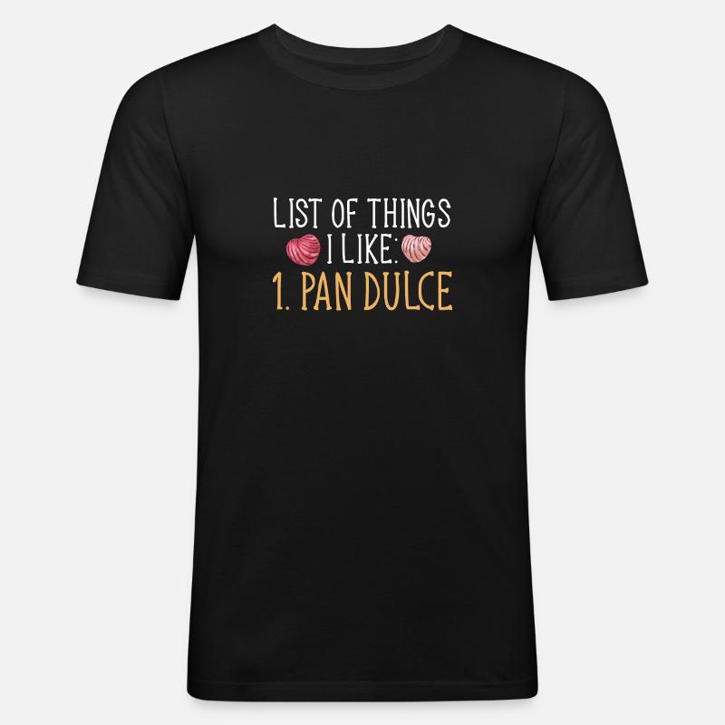Concha Hispanic Mexican Pan Dulce - Men's Slim Fit T-Shirt - black