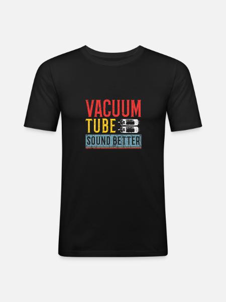 Vacuum Tube - Guitar - Men's Slim Fit T-Shirt - black