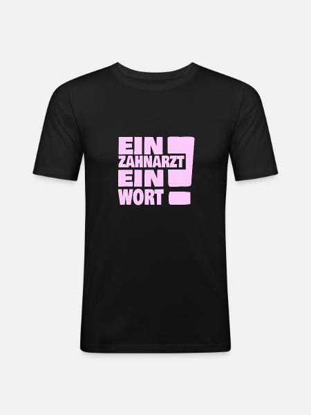 Zahnarzt - Männer Slim Fit T-Shirt - Schwarz